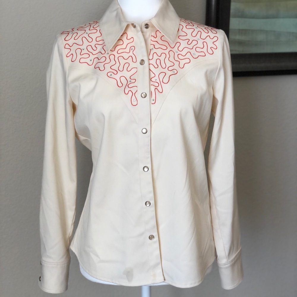 Sage West Pearl Snap Western Top 🤠 Cowboy Texas